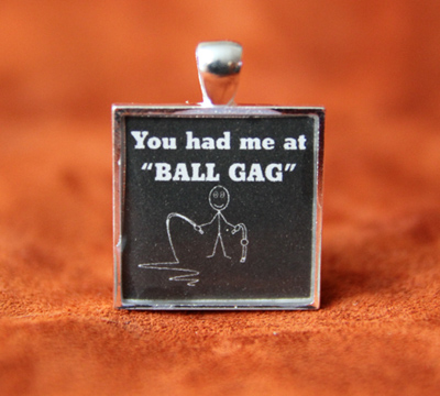 ball gag keychain pendant